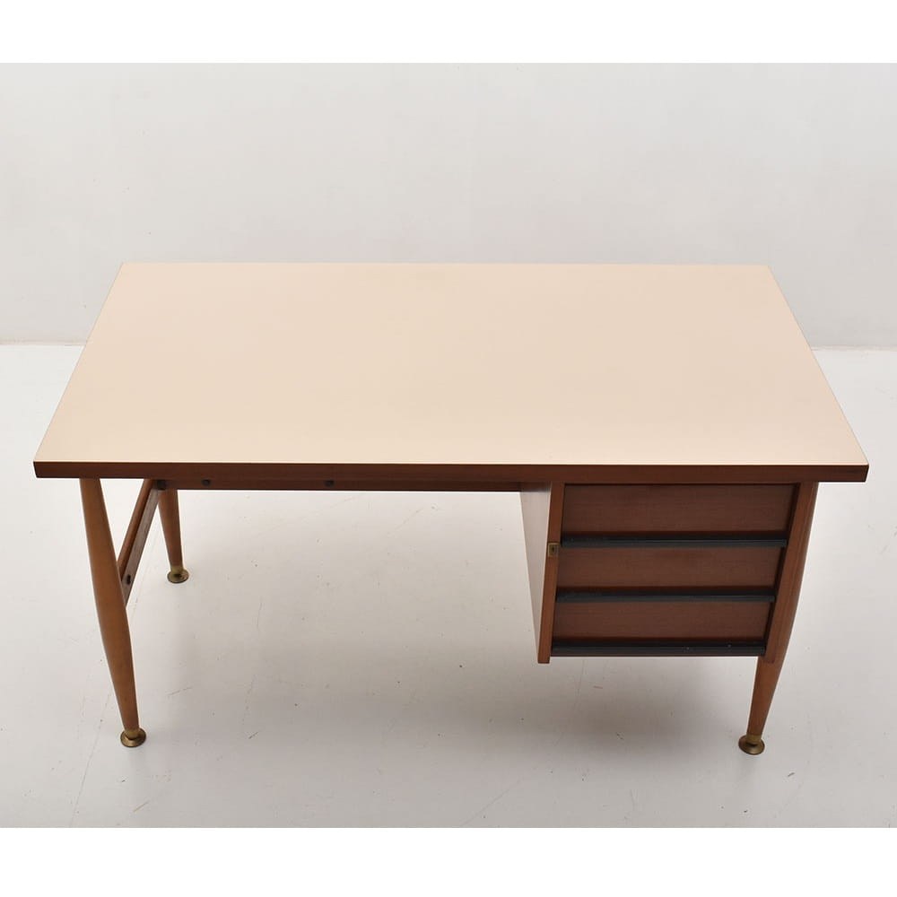 SCR42 1 wooden desk 20th century design 1960s Schirolli .jpg